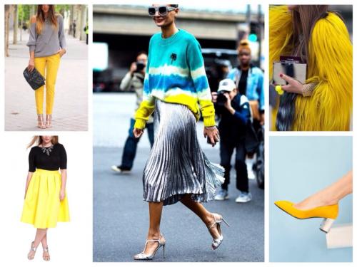 Юбка металлик с чем носить. Сочетание с другими цветами