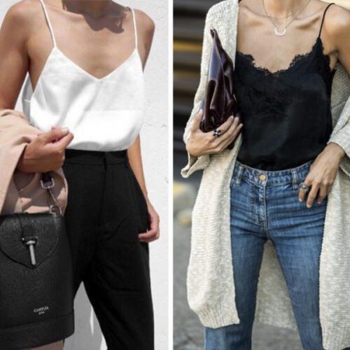 Кружевной топ под пиджак. Какие топы в бельевом стиле будут в моде?