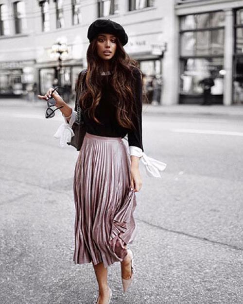 С чем носить зеленую плиссированную юбку. С чем носить юбку плиссе МИДИ? Подбираем обувь и верх