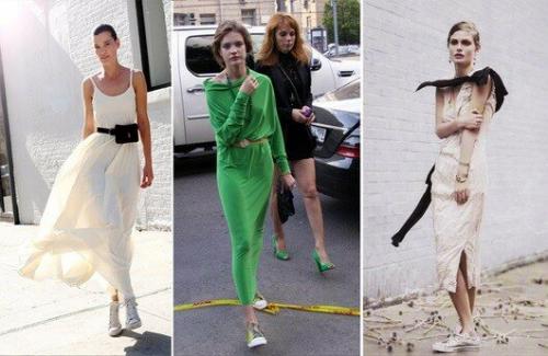 Платье и кеды на выпускной. Кеды под платье на выпускной - легко, а под свадебное или вечернее?