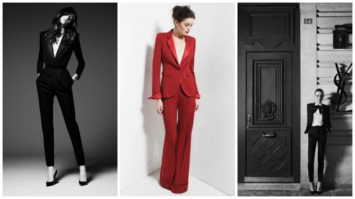 С чем носить смокинг женский. Особенности и преимущества