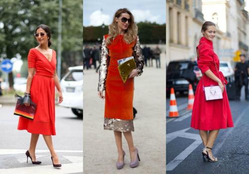 Какой цвет подходит к красному платью. С чем носить красное платье