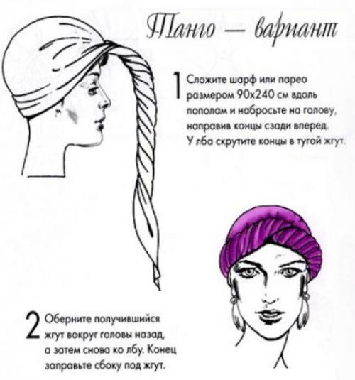 Как завязать теплый шарф на голову зимой. Как красиво завязать шарф на голове зимой