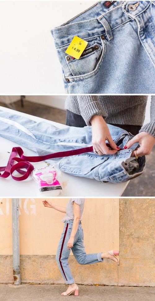 Как украсить джинсы лампасами. Как сделать модные джинсы с лампасами, не используя швейную машинку