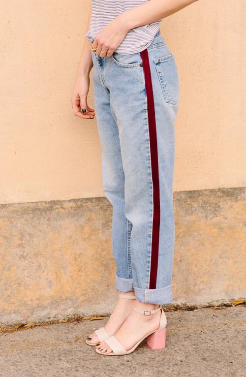 Как украсить джинсы лампасами. Как сделать модные джинсы с лампасами, не используя швейную машинку