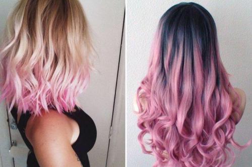 Розовый блонд омбре. Разновидности розовой гаммы омбре