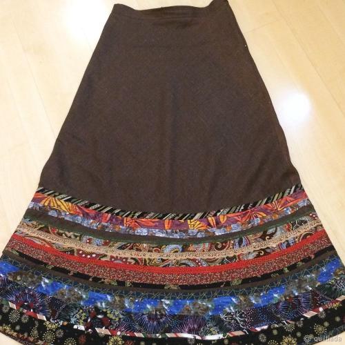 Зимняя юбка из пальтовой ткани сшить самой. Чек-лист 2 «Полосный набор»