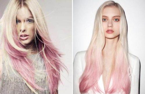 Розовый блонд омбре. Разновидности розовой гаммы омбре