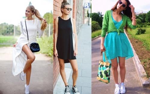 Вечернее платье с кедами. Платье с кедами