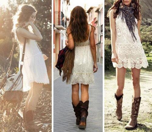 Платье с сапогами без каблука. Какие сапоги подходят к платью