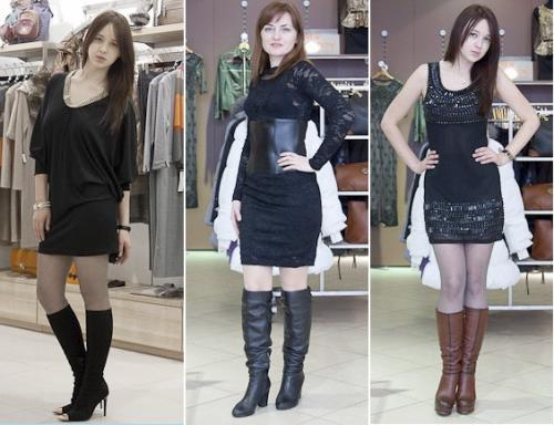 Как носить сапоги с платьем. Сапоги с платьем: предвкушая новогодние корпоративы