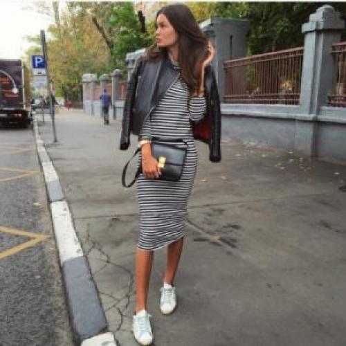 Платье миди с сапогами. С чем сочетать платье миди для удачного образа