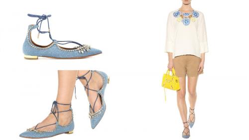 С чем носить туфли джинсовые. С чем носить? 03