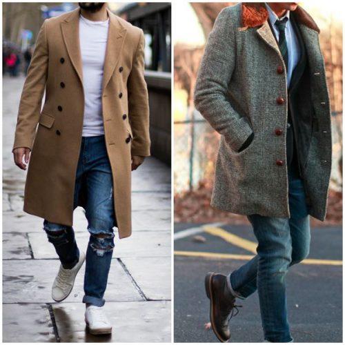 С чем носить зимнее мужское пальто. Под какую одежду носить мужское пальто