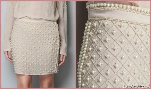 Как украсить платье жемчугом. Нарядная одежда, вышитая жемчугом в закладки 27