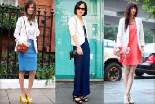 Как украсить белый пиджак. С чем можно носить белый женский пиджак