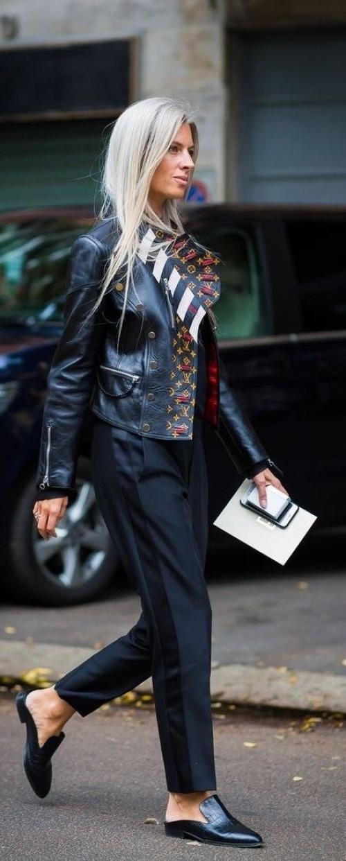 С чем носить куртку косуху. Как носить косуху этой весной, если вам за 40?