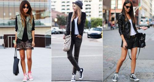 С чем носить низкие кеды. С чем носить высокие кеды