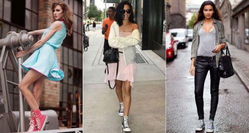 С чем носить низкие кеды. С чем носить высокие кеды