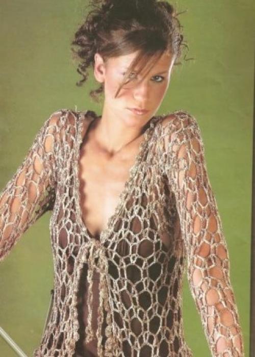 С чем носить кофту сетку. Кофта-сетка (32 фото): с чем носить, прозрачная, как называется, филейной, кофт, как носить, в крупную