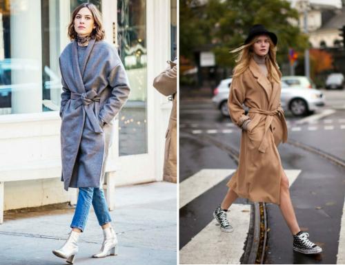 Шапка под пальто халат. Как носить пальто-халат?