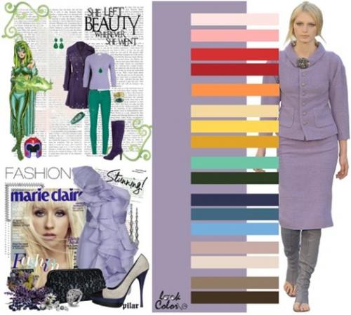 Цвет фиалка в одежде. Как правильно сочетать цвета в одежде