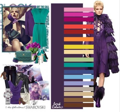 Цвет фиалка в одежде. Как правильно сочетать цвета в одежде