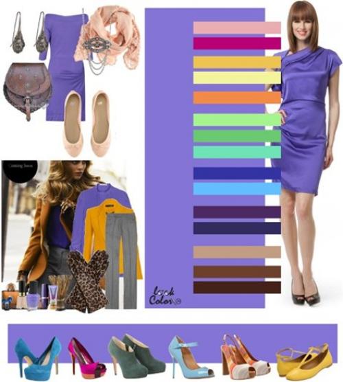 Цвет фиалка в одежде. Как правильно сочетать цвета в одежде