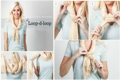 Как завязать легкий шарф хомут. 10 способов красиво и необычно завязать шарф (с пошаговыми фото)