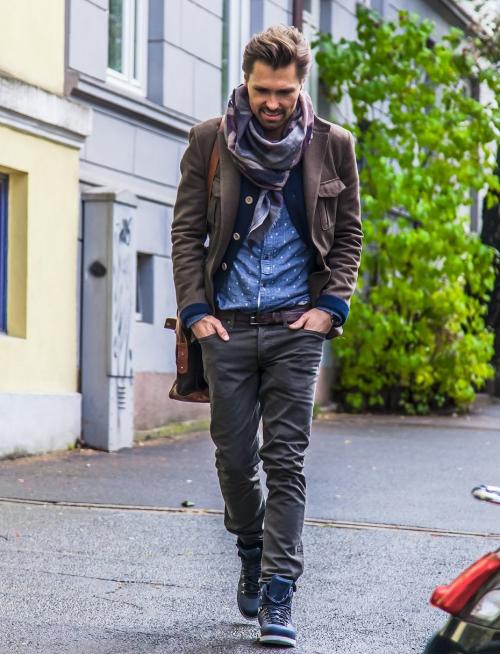 Снуд с пальто мужской. Для мужчин