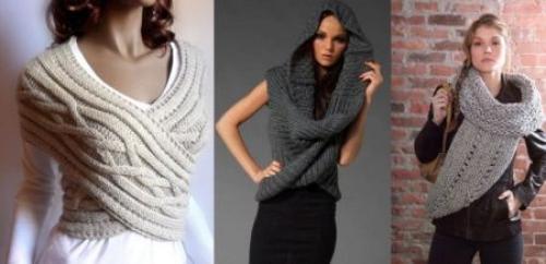 Как носить шарф труба с пальто. Способы завязывания на шею 03