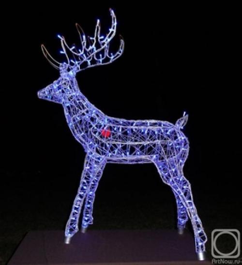 Олень из алюминиевой проволоки. Новогодний олень из проволоки