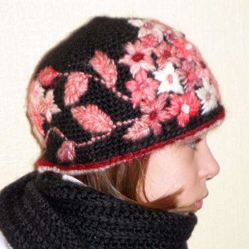 Вышивка на шапке бисером. Идеи для вышивания