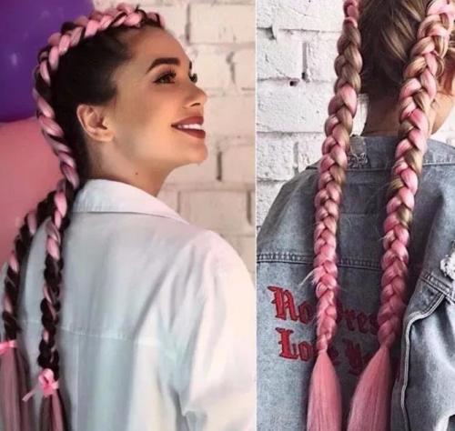 Косы с канекалоном сколько держатся. Как быстро и просто заплести две косички с канекалоном