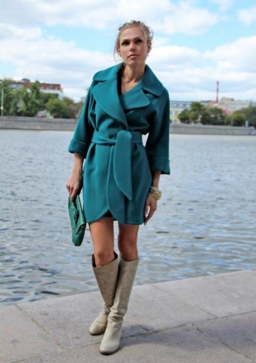 С чем носить пальто халат зимой. Вариации кроя и длины