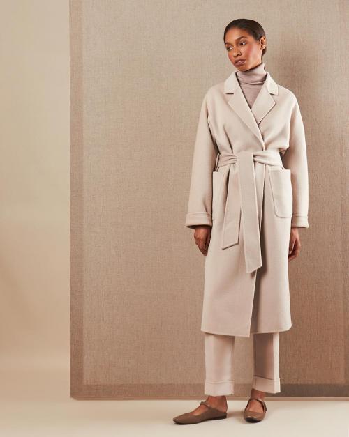 С чем носить пальто халат зимой. Вариации кроя и длины