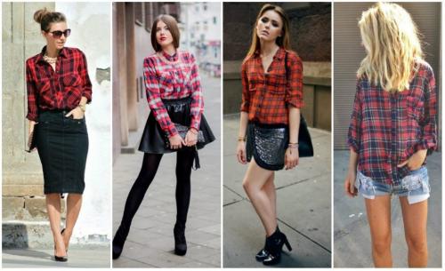 Как носить рубашку в клетку девушке. С чем носить женскую рубашку в клетку