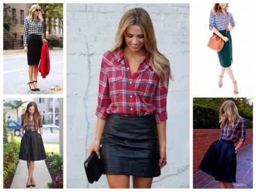 Как носить рубашку в клетку девушке. С чем носить женскую рубашку в клетку