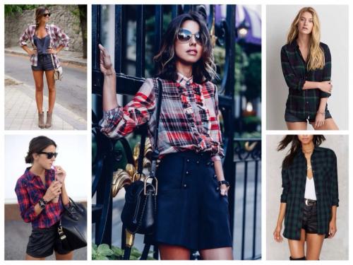 Как носить рубашку в клетку девушке. С чем носить женскую рубашку в клетку