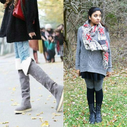 Сапоги черные без каблука с чем носить. С чем носить высокие сапоги без каблука – фото и описание стильных образов