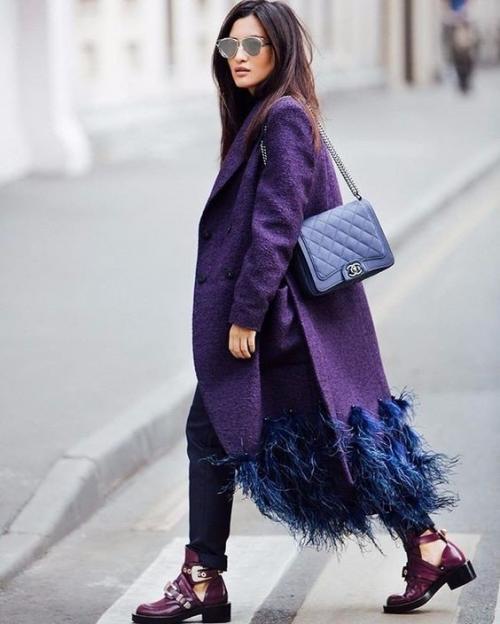 Ежевичный цвет в одежде. Цвет «ежевика» в одежде