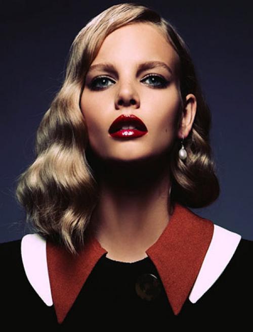 Голливудская волна с челкой. «Голливудская волна» на одну сторону и с челкой