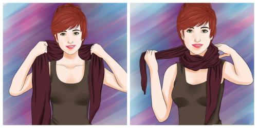 Как завязать треугольный ШАРФ на пальто. Как завязать ШАРФ на пальто и не только (58 фото)