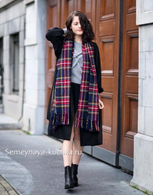 Идеи и схемы, как завязать ШАРФ и платок на пальто. ПЛАТОК и ШАРФ на пальто (25 идей, как завязать).