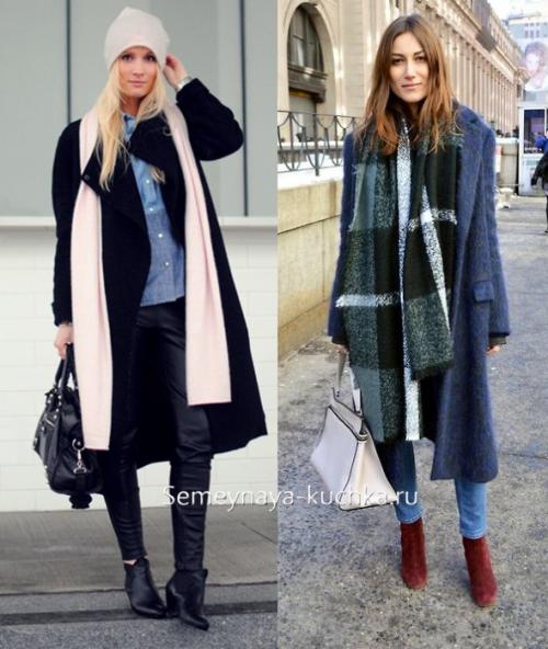 Идеи и схемы, как завязать ШАРФ и платок на пальто. ПЛАТОК и ШАРФ на пальто (25 идей, как завязать).