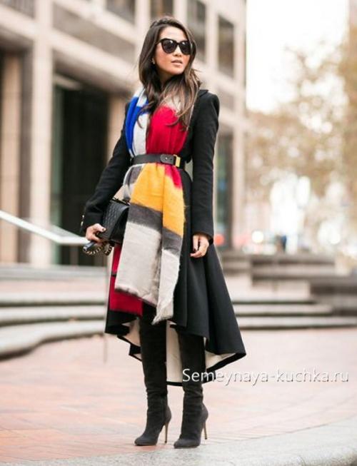 Идеи и схемы, как завязать ШАРФ и платок на пальто. ПЛАТОК и ШАРФ на пальто (25 идей, как завязать).