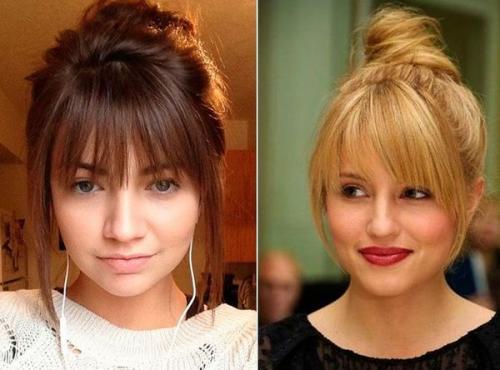 Удлиненная по бокам челка. Разновидности челки с фото 38