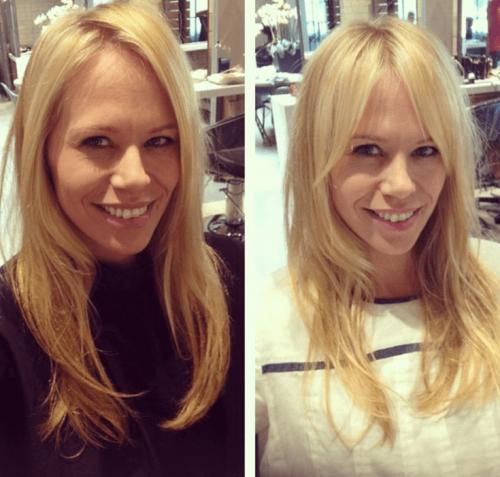 Удлиненная челка на две стороны, как стричь. (+90 фото) Длинная челка на две стороны