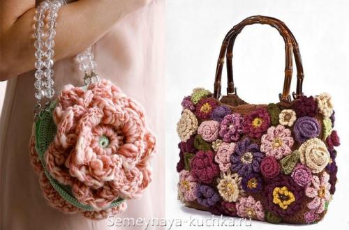 Как связать крючком 7 великолепных цветов.. (что можно украсить цветами крючком)