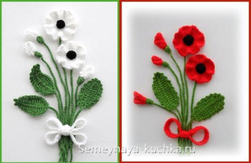 Как связать крючком 7 великолепных цветов.. (что можно украсить цветами крючком)